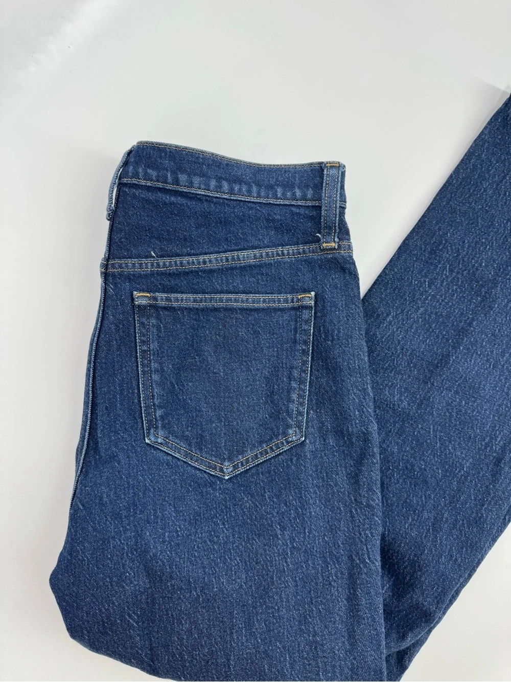 J. Crew Classic Straight Jeans Dark Wash Blue Stretch Denim High Rise Size 27